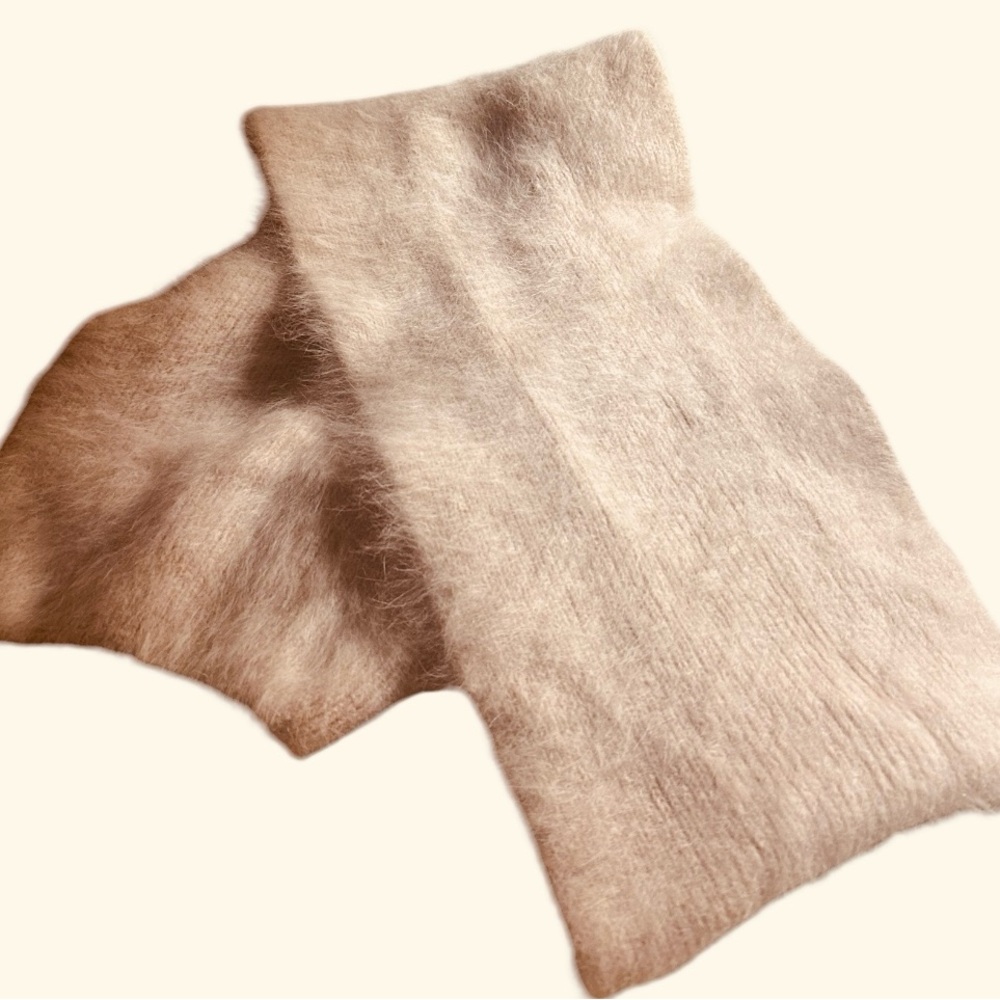 Pink Angora Scarf - Picture 2 of 5